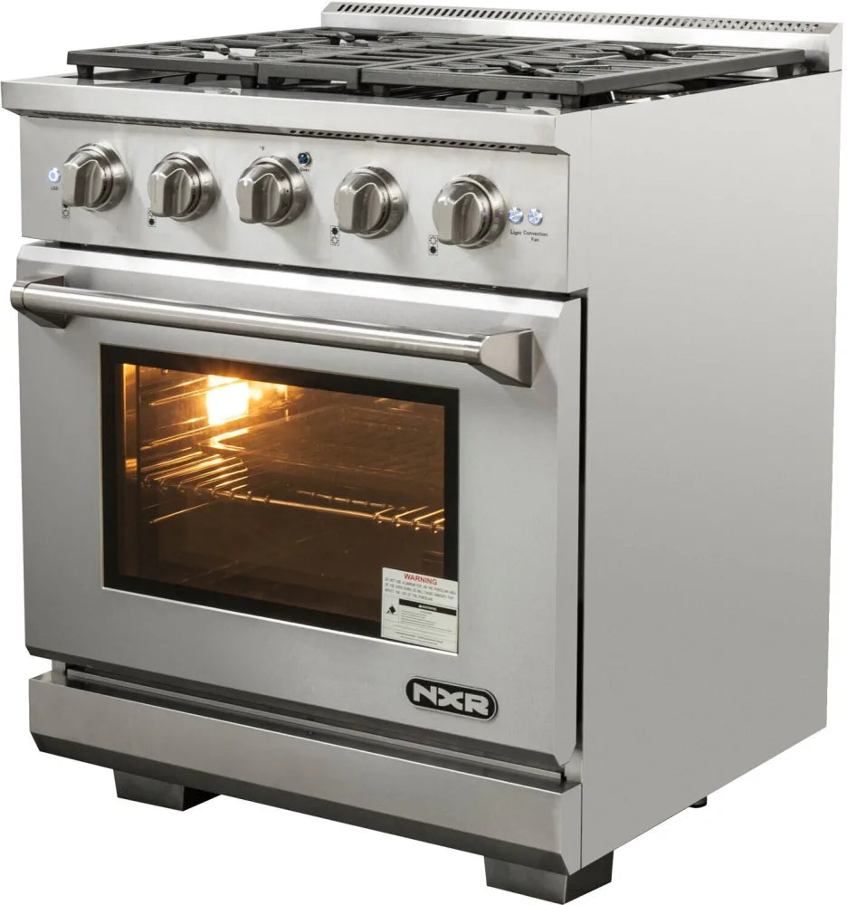 NXR 30'' Dual Fuel Range With 4 German Tower Dual Flow Burners, 4.5 Cu. Ft.