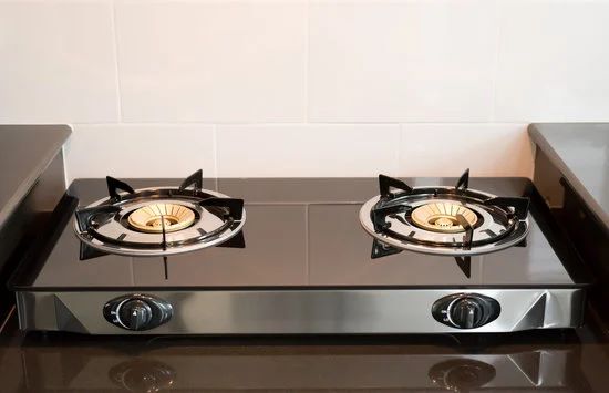 Double Burner Stove Outdoor Indoor Tempered Glass Gas Propane