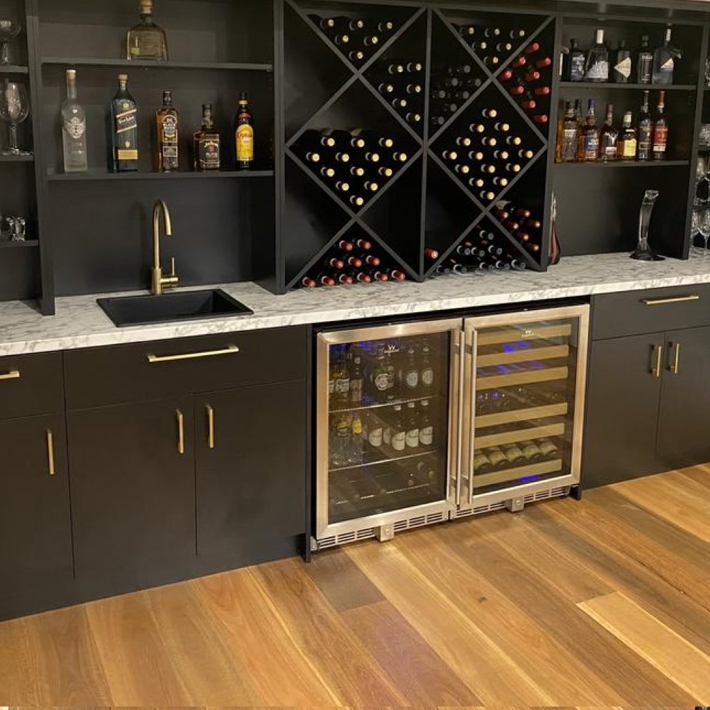 Bar with wine fridge built in sale