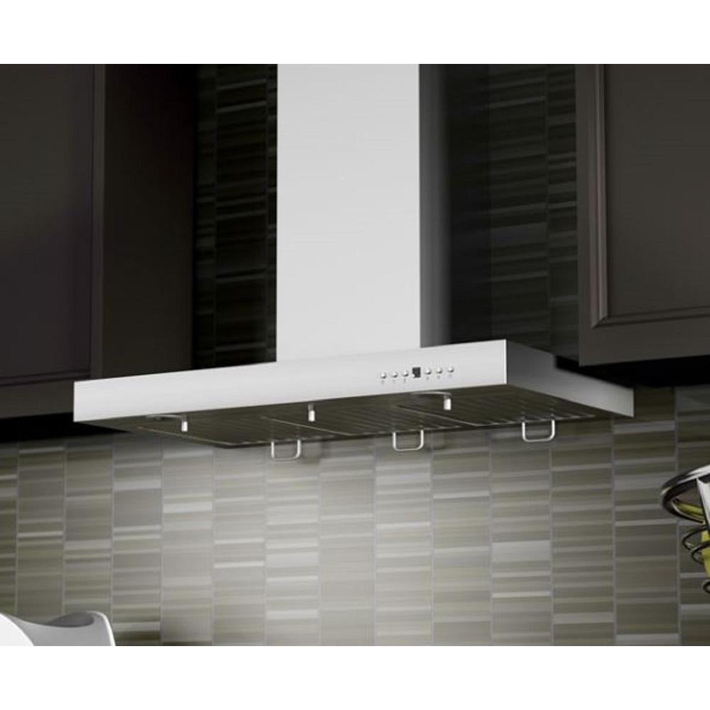 Wall Mount Range Hood in Stainless Steel with Crown Molding (KECRN-30 ...